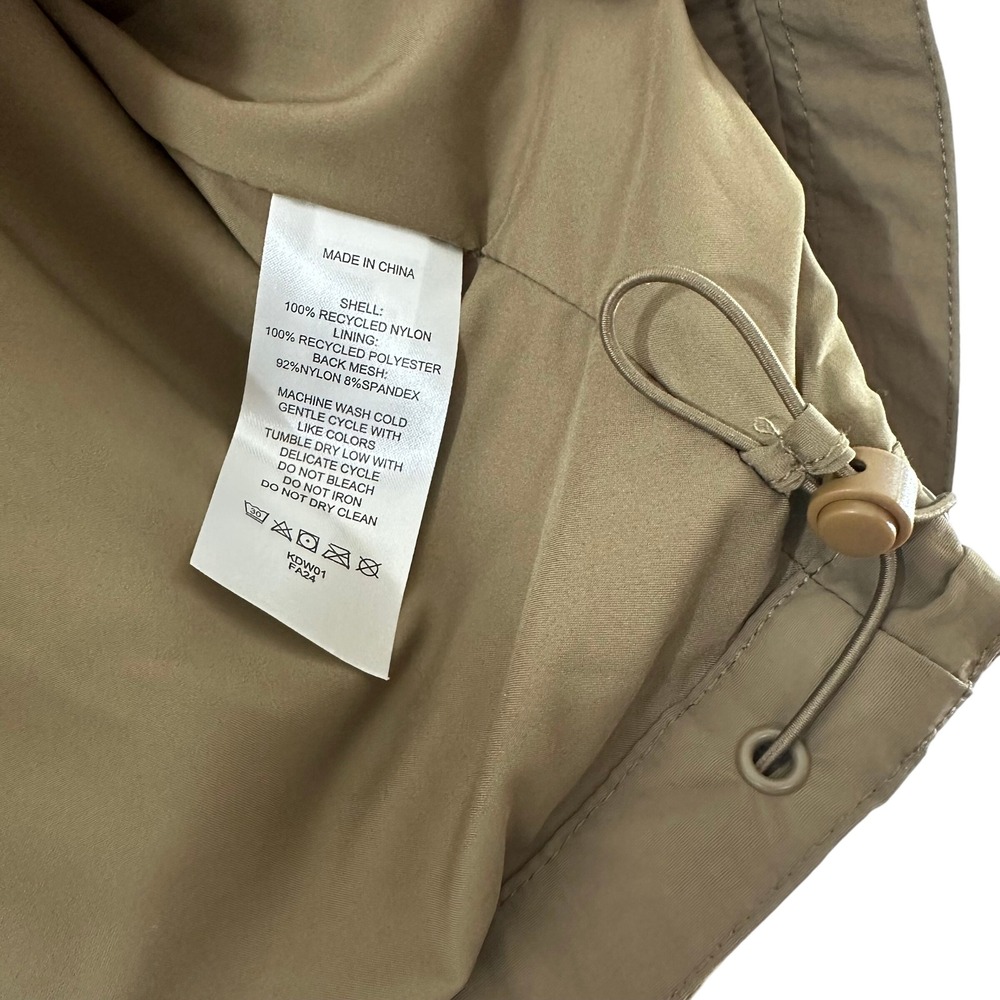 Quince Womens Water Repellent Nylon Windbreaker Hoodie Jacket Olive XS Outdoor - Picture 9 of 12